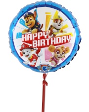 Balony z Helem - 18″ / 46cm Paw Patrol – Happy Birthday