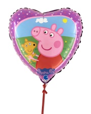 Balony z Helem - 18″ / 46cm Peppa Serce