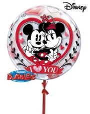 Romantyczny balon z helem Mickey i Minnie – I Love You na wyjątkowe okazje